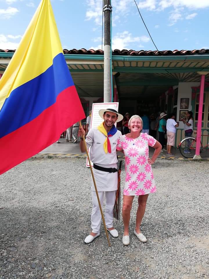 Me and the Colombian flag Salento