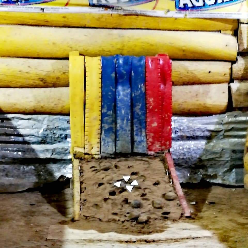 Playing a local game in Salento, Colombia