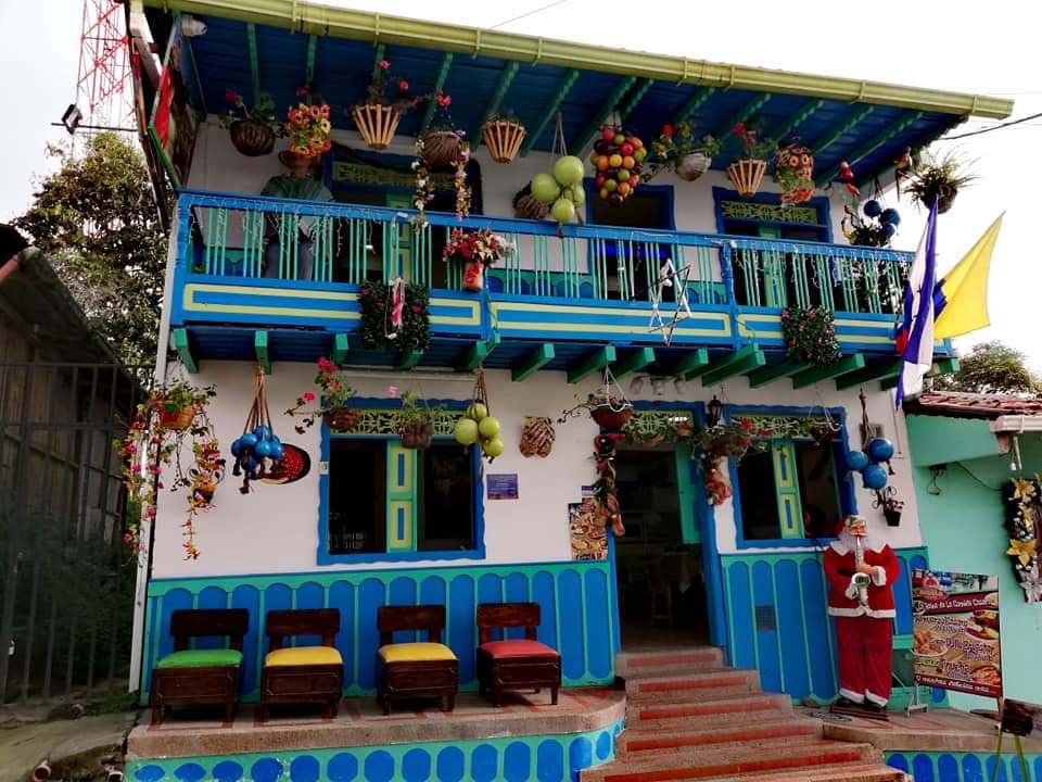 Very colourful house in Salento, Colombia