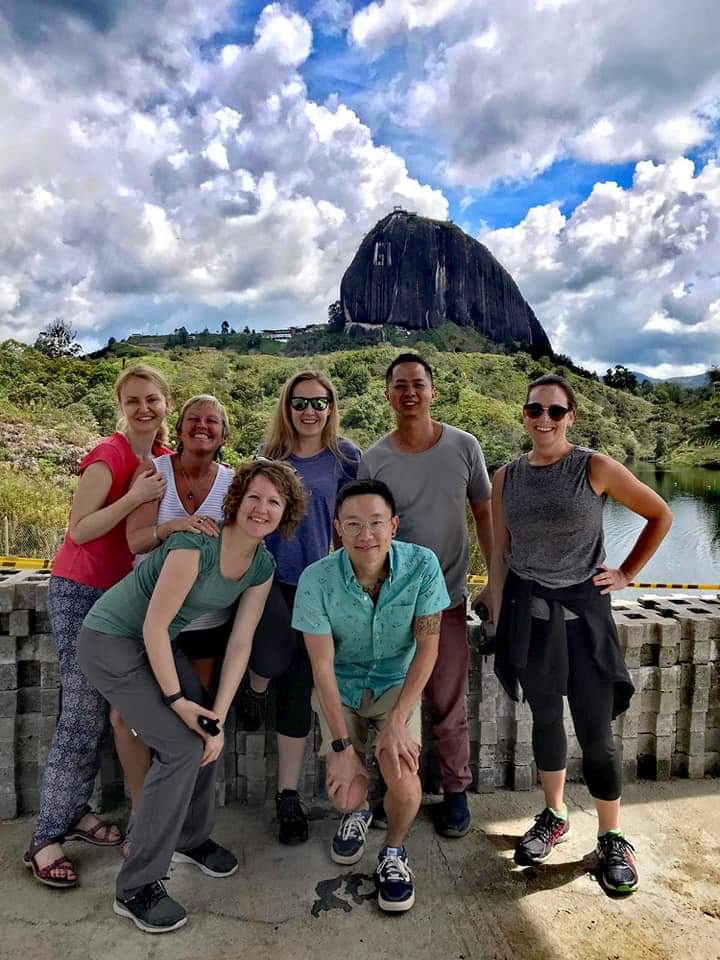 Us with El Penol rock as a backdrop
