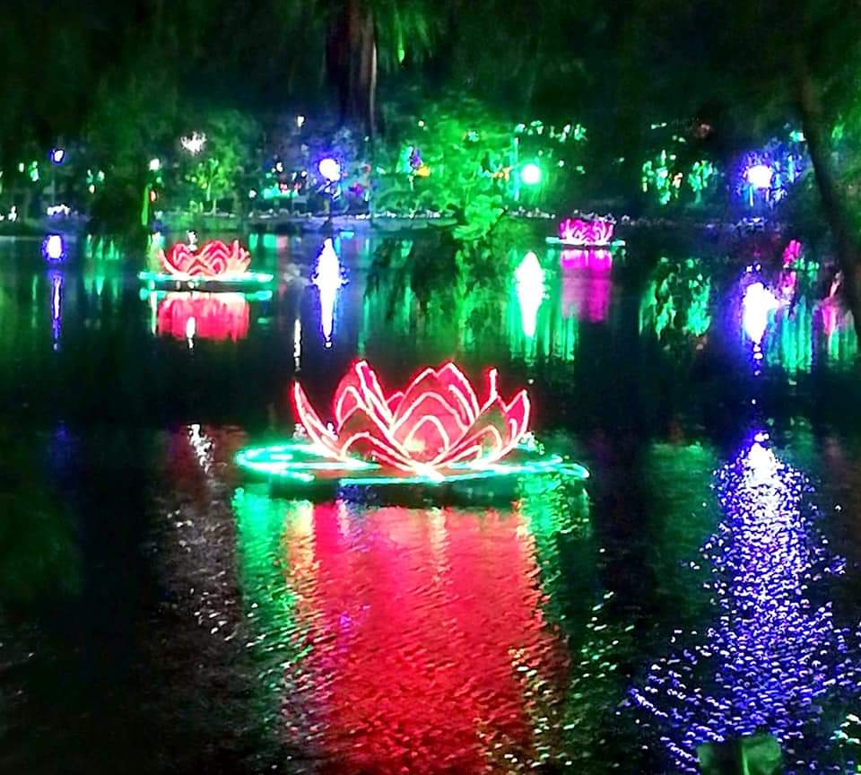 Medellin Christmas lights display Colombia