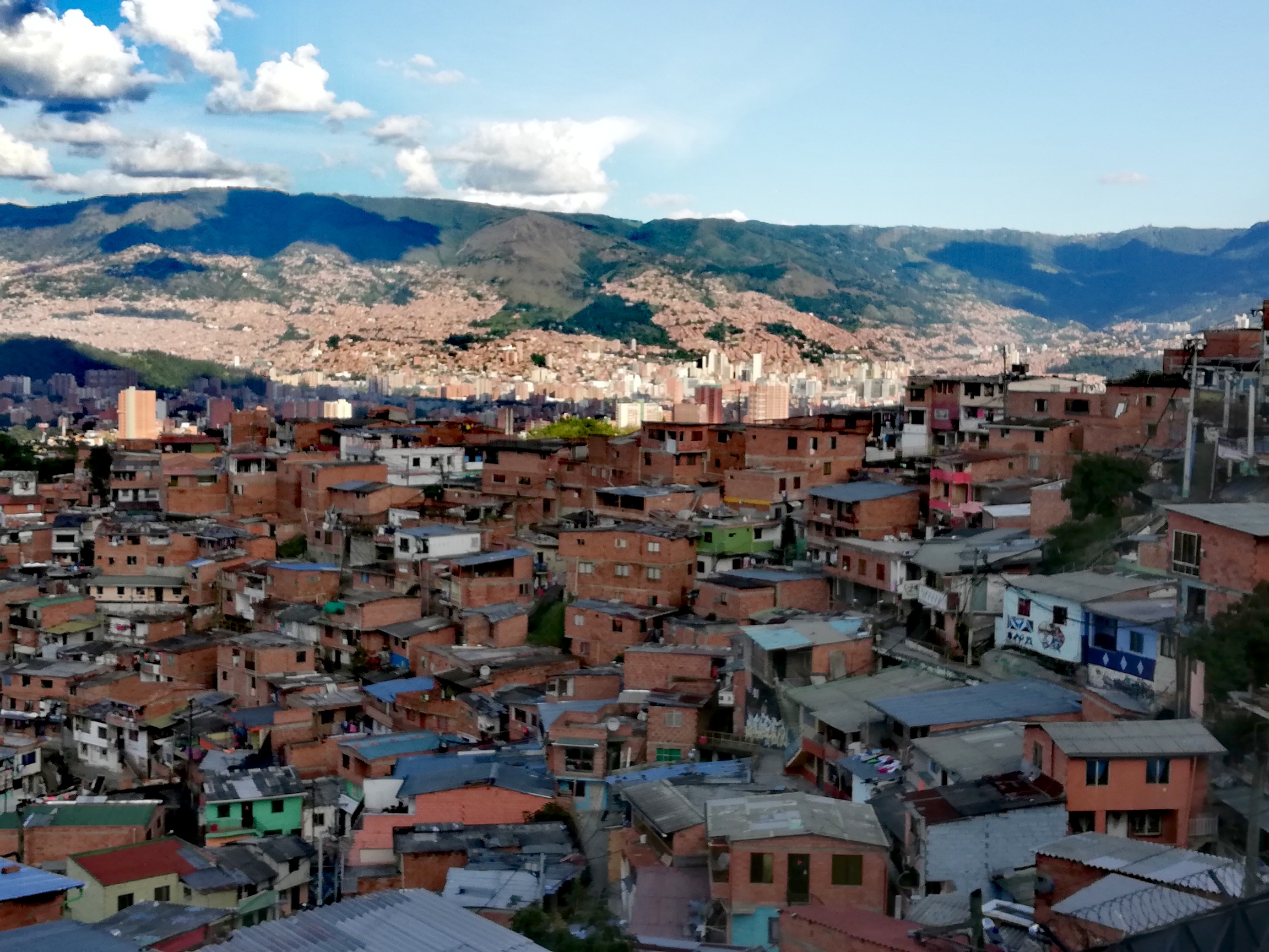 view over Comuna 13 Medellin, Colombia