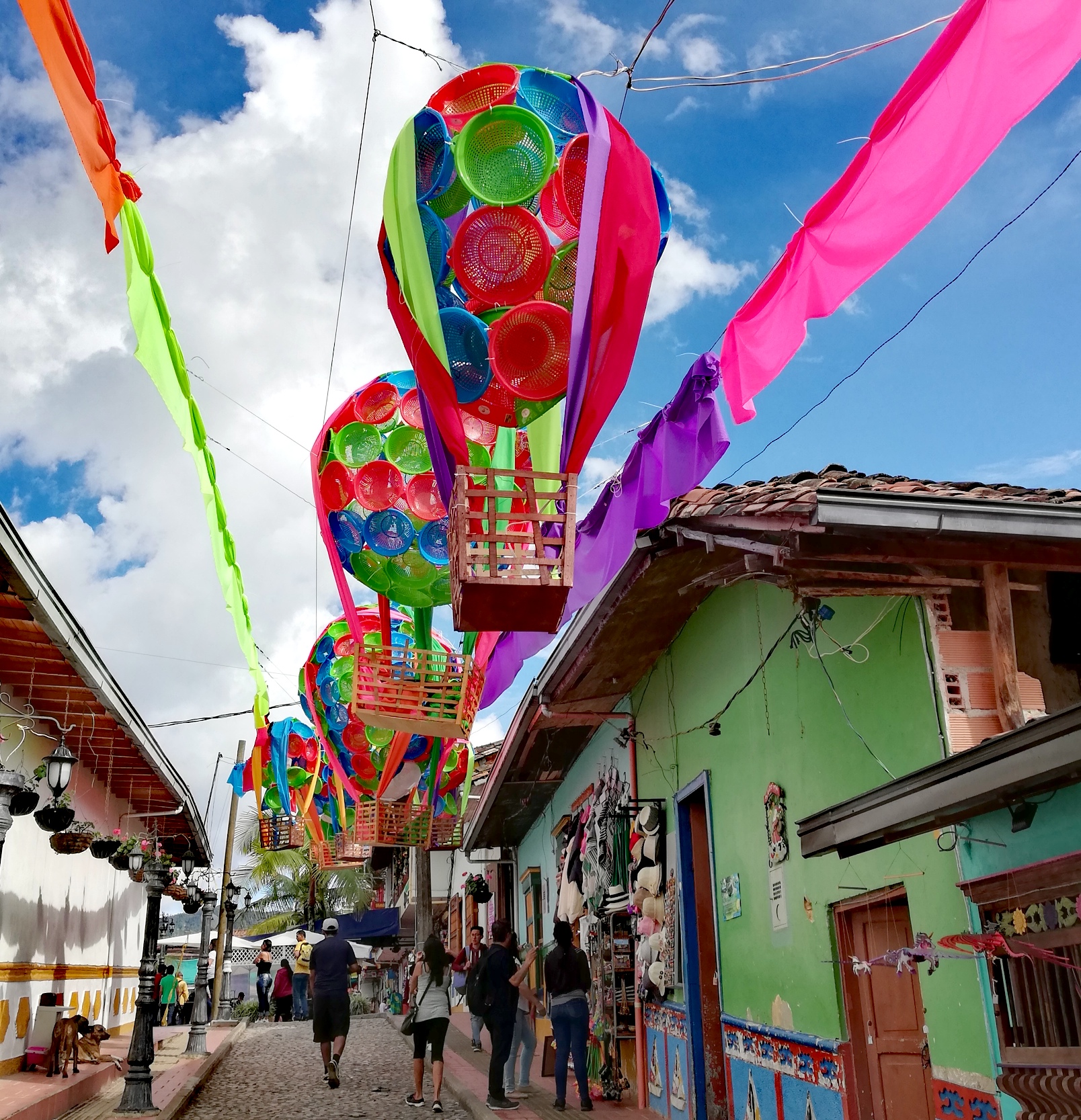 Colourful decorations in Guatape, Colombia
