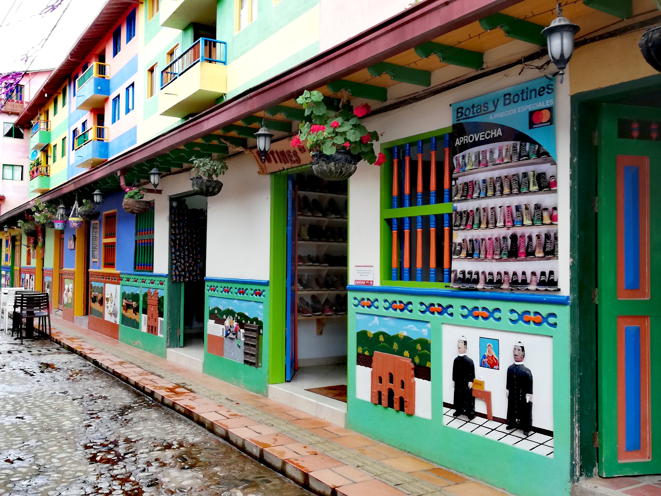 The colourful town of Guatape, Colombia