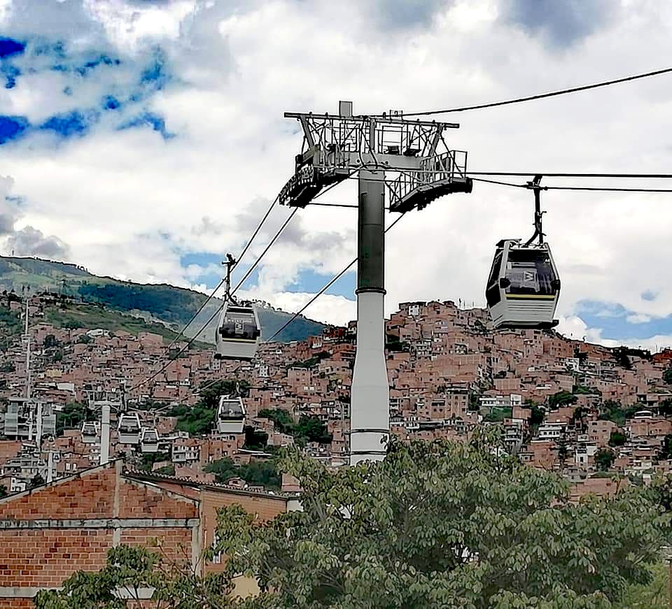 Cable cars in Medellin