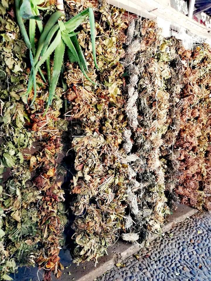 Herbs at the market in Cartagena, Colombia