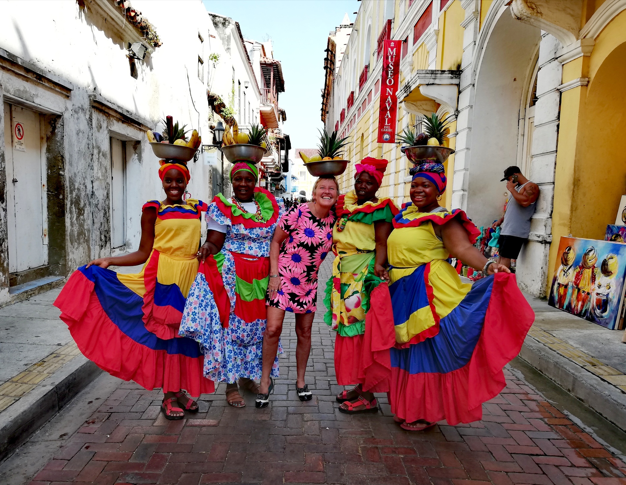 Me with the Palengueras in Cartagena, Colombia