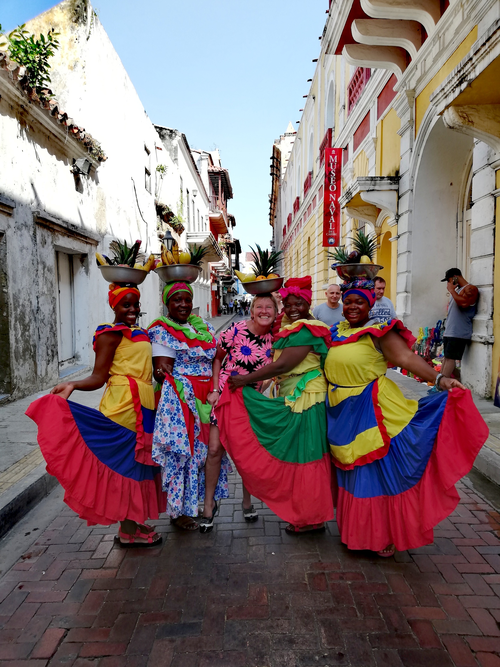 Palengueros and me in Cartagena, Colombia