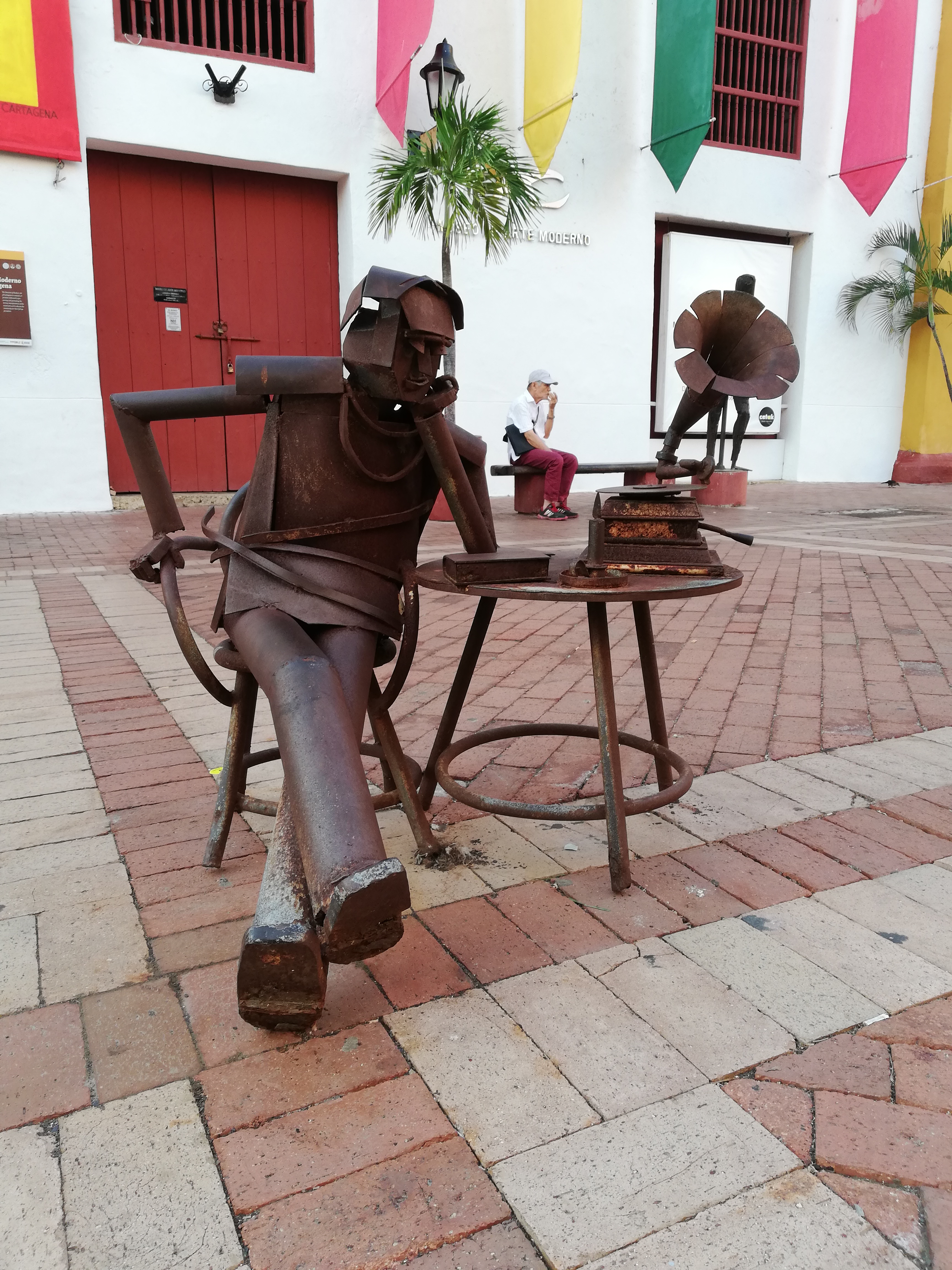 Metal sculpture in Cartagena, Colombia