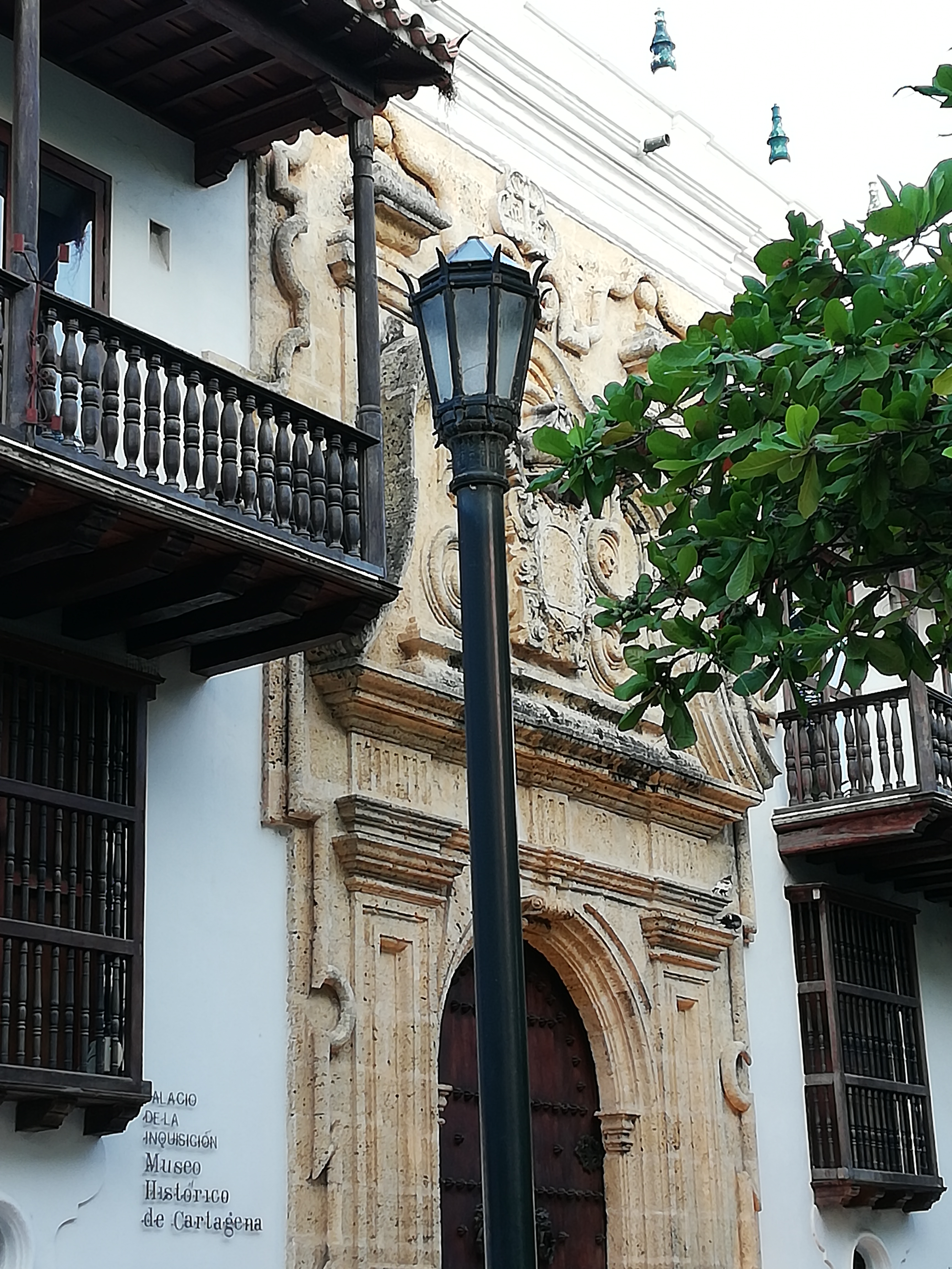 Beautiful lamppost in Cartagena, Colombia