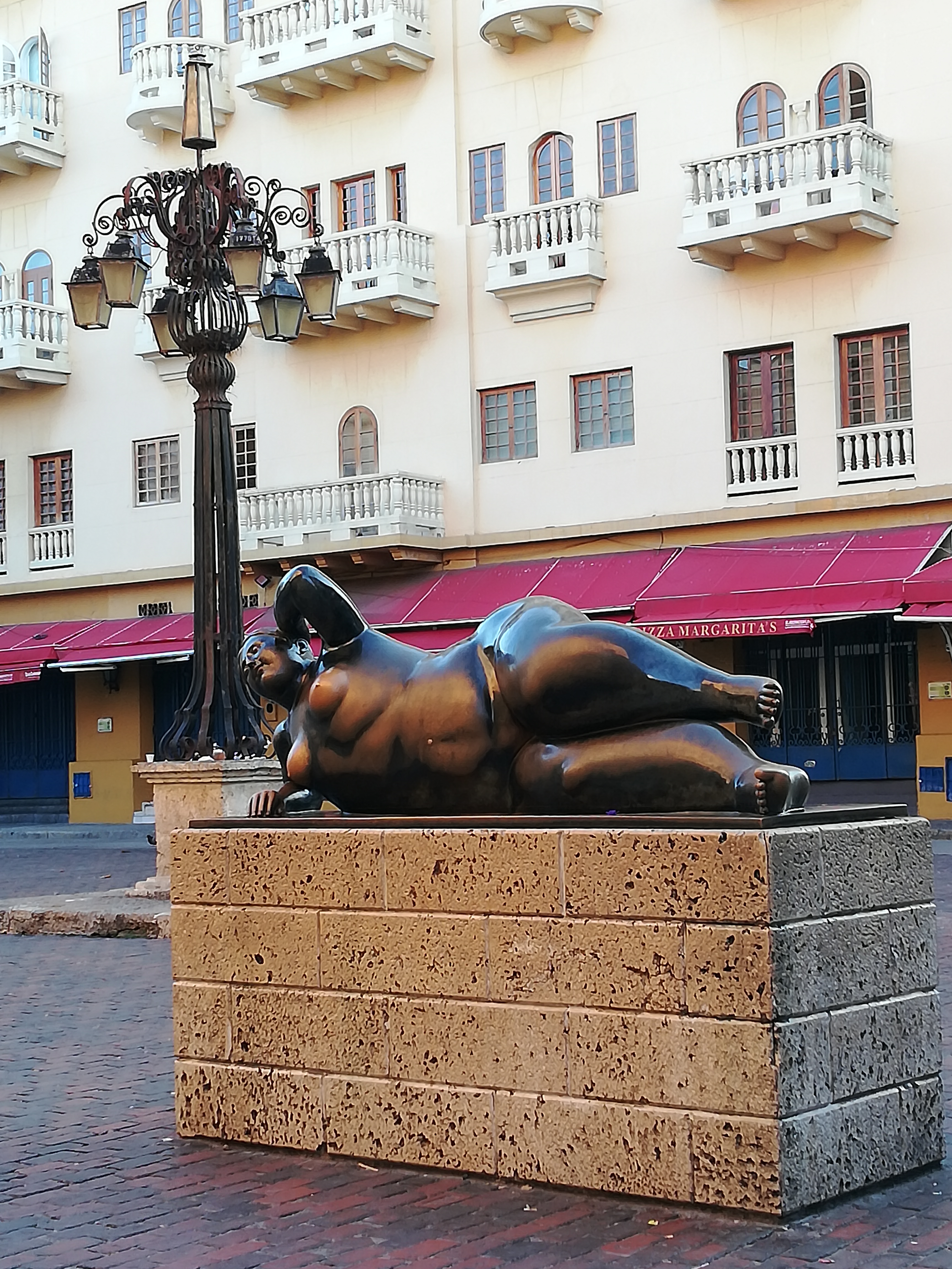 Botero statue in Cartagena square Colombia