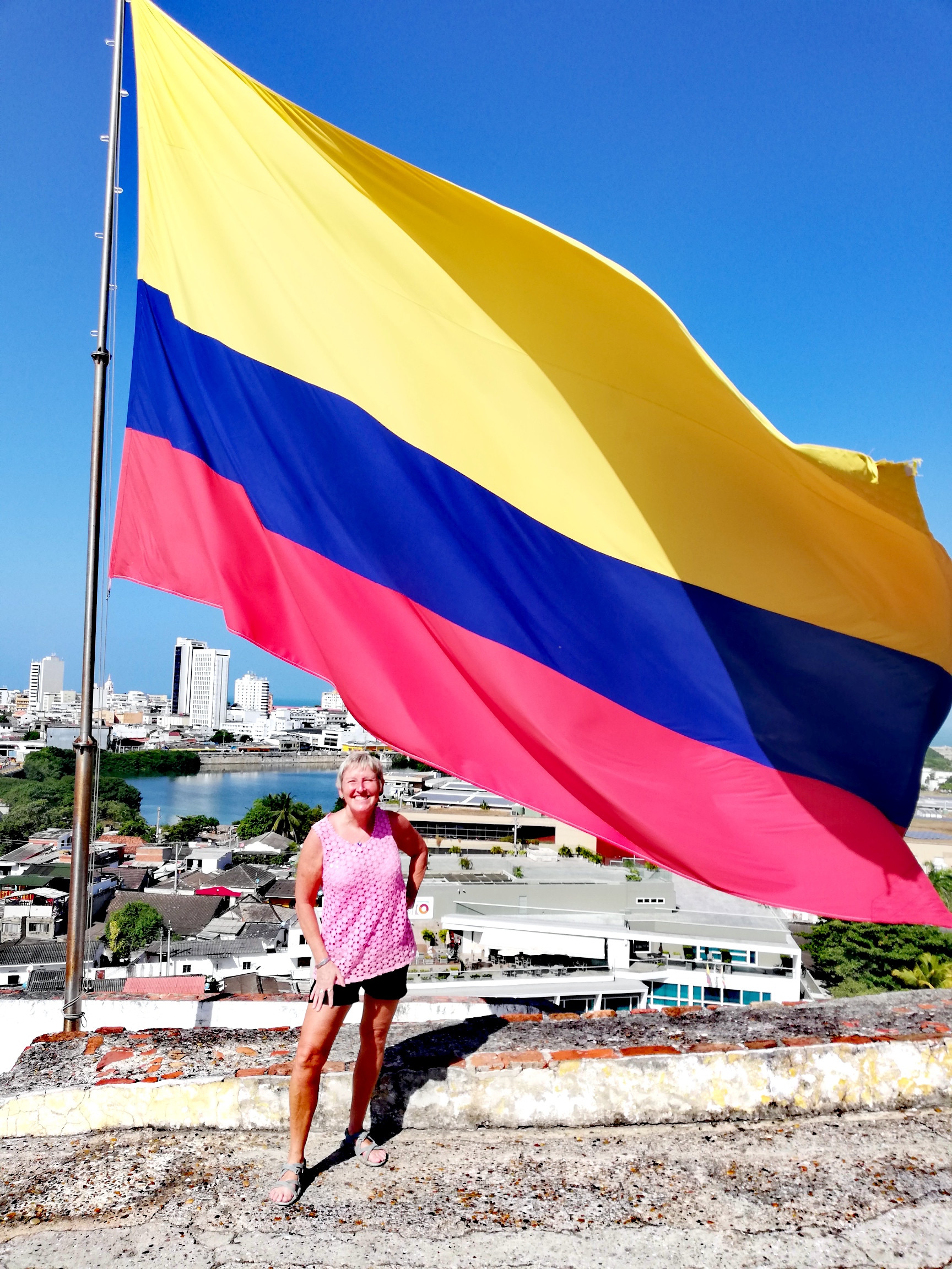 Colombian flag in Cartagena