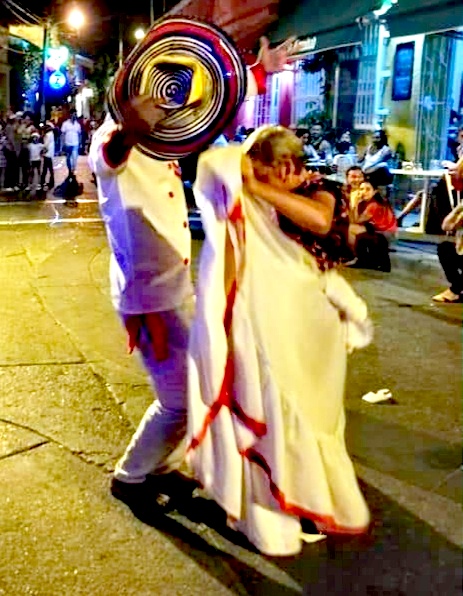 Me dancing Cumbia in Cartagena, Colombia