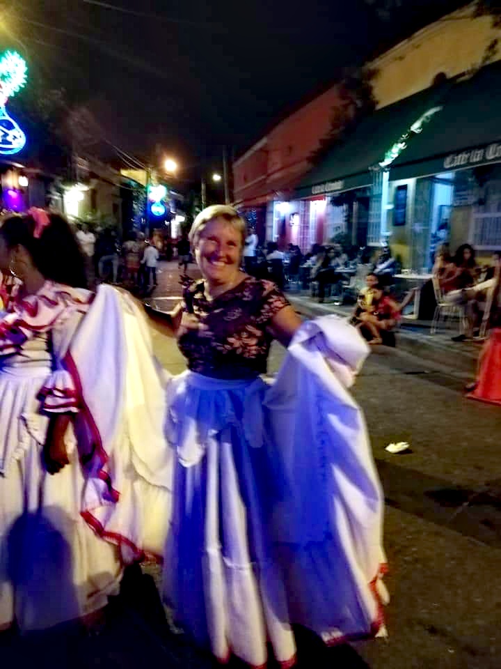 Me in a Cumbia performance in Cartagena, Colombia