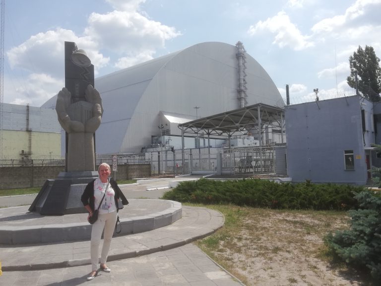 lynn on her trip to chernobyl - reactor number 4