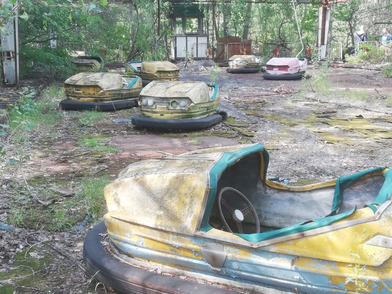bumper cars at pripyat funfair