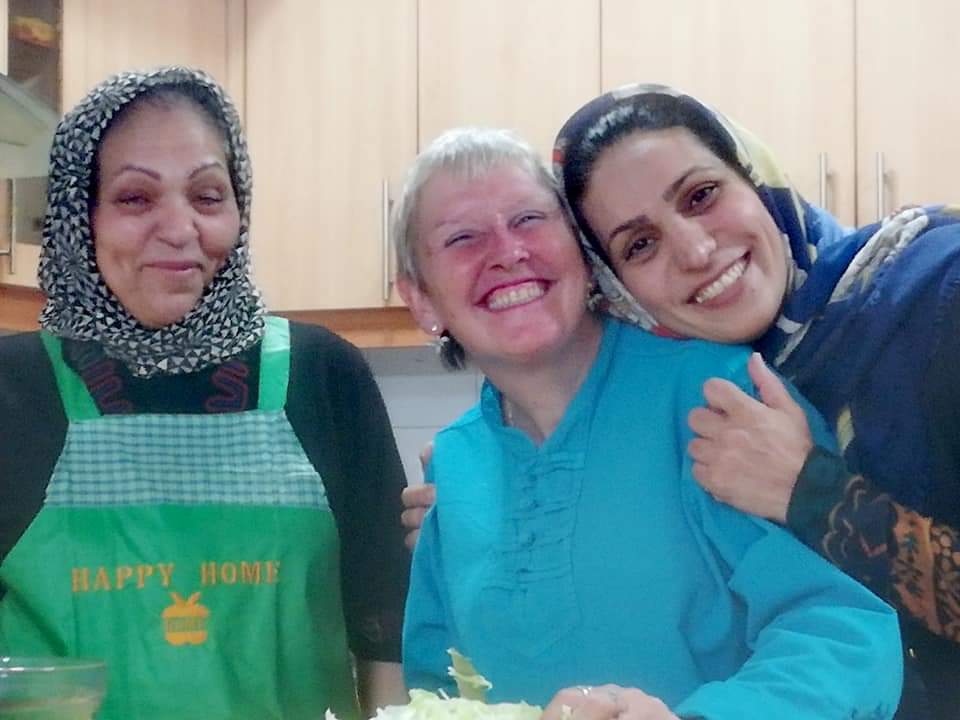 Lynn's cookery lesson in Yazd