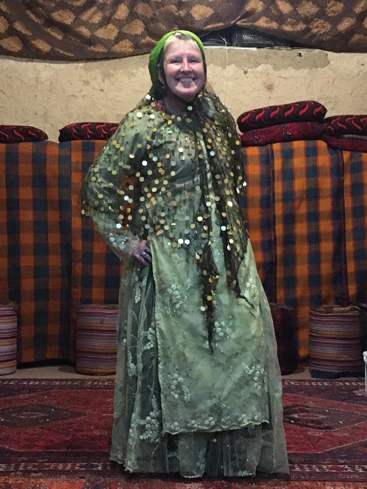 Lynn in Iranian clothing