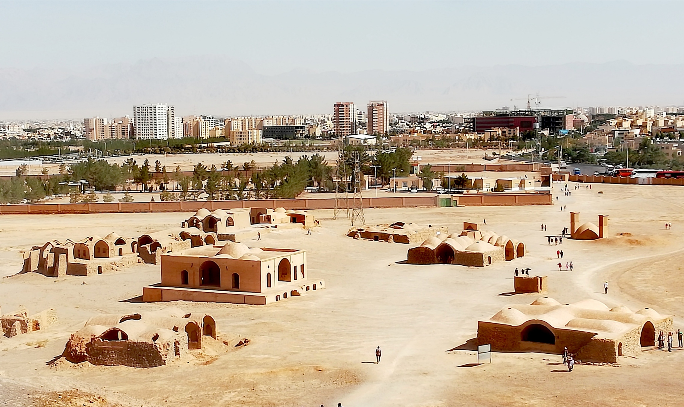 Yazd old village and modern city