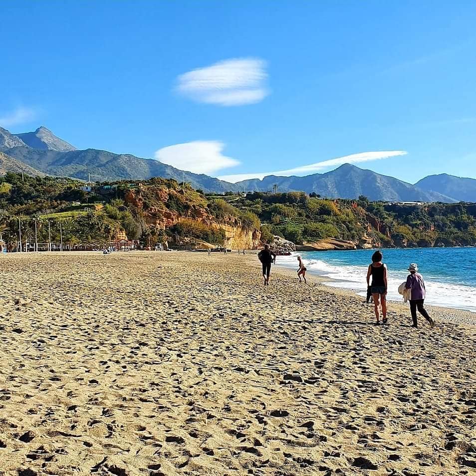 people on burriana beach