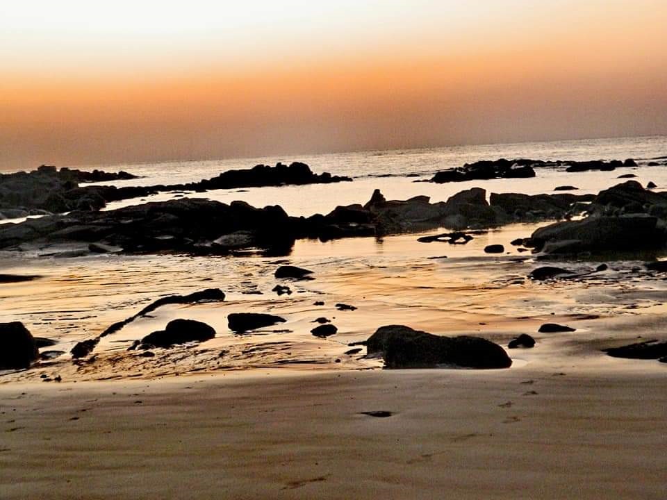 Beach at sunset in Sierra Leone