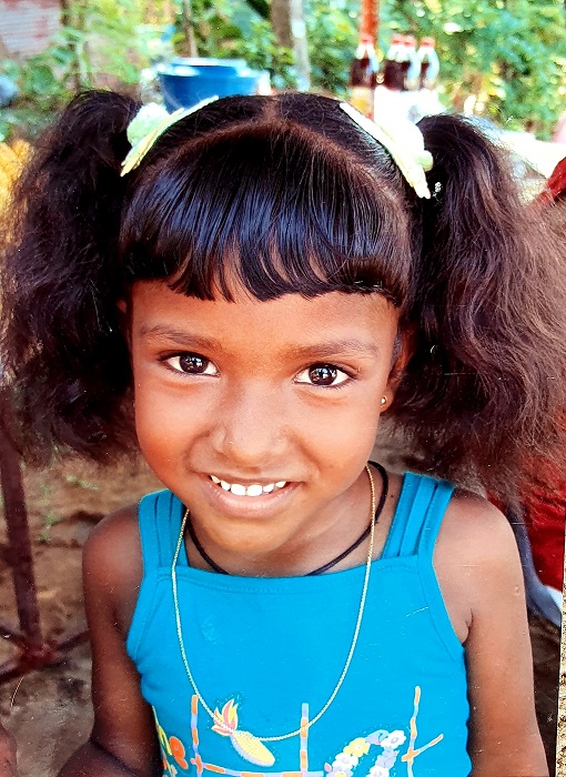 young girl in Sri Lanka