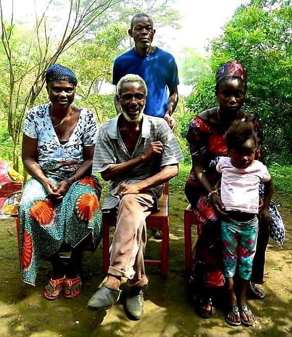 Chief Mendoah and his family in Sierra Leone
