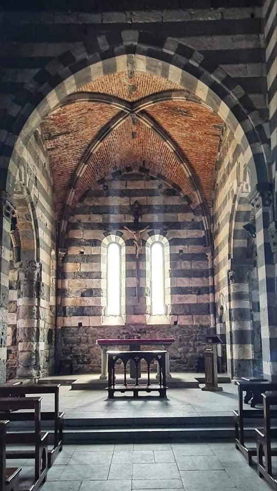 inside the church at portovenere