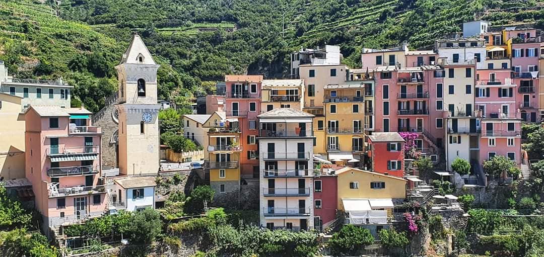 looking across at manarola