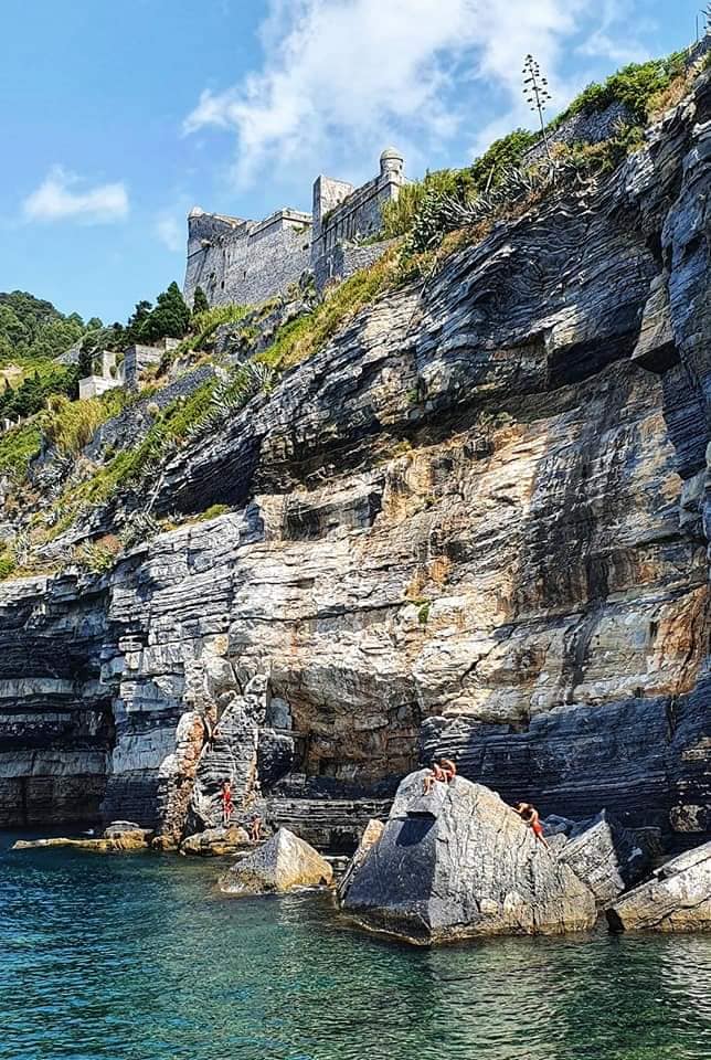 portovenere castle perched on the rocks