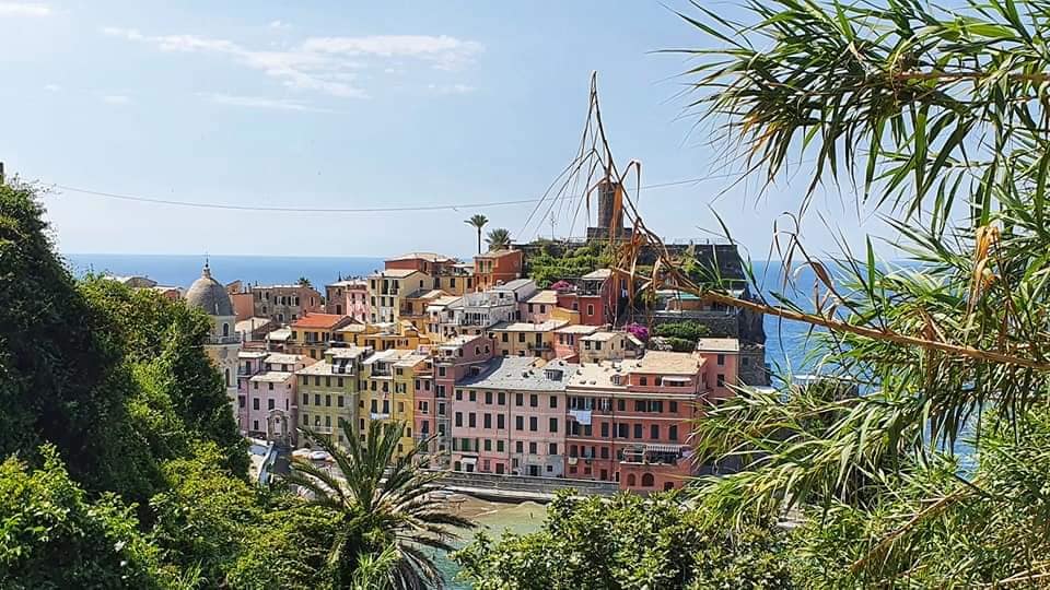 view of vernazza from the hike