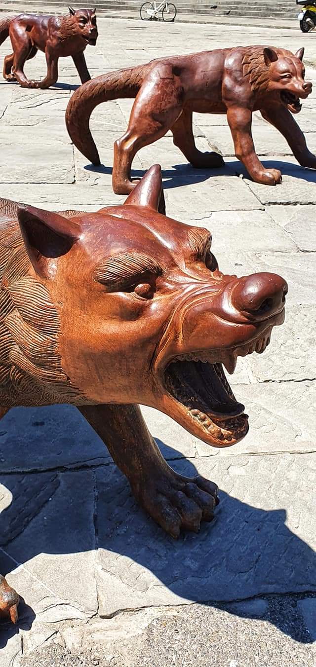 wooden wolves