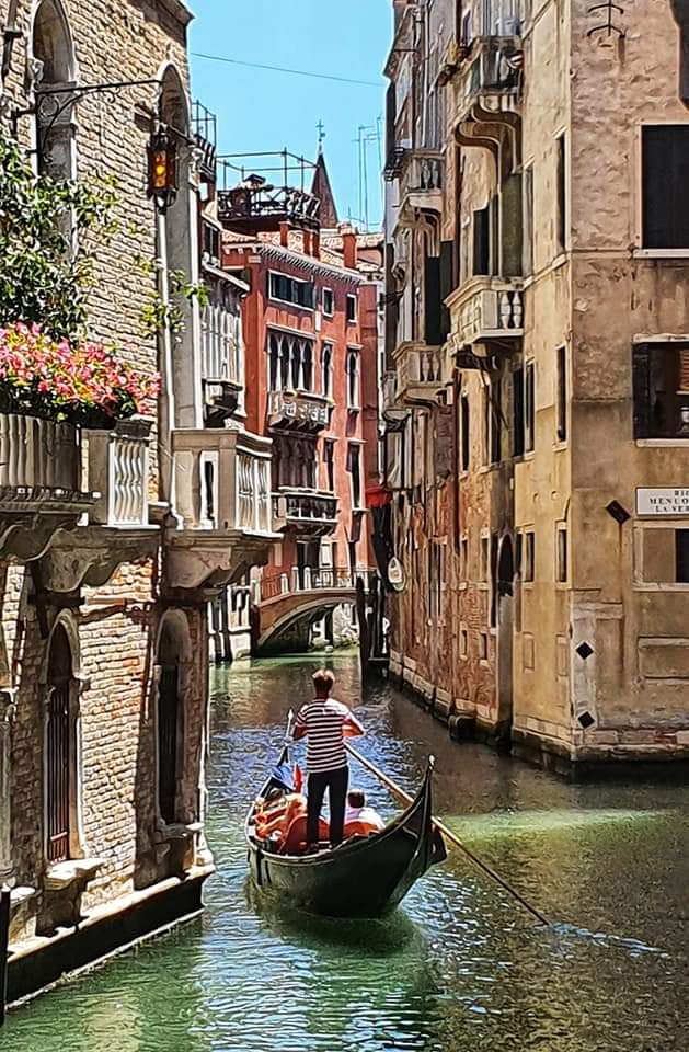 gondolier on water