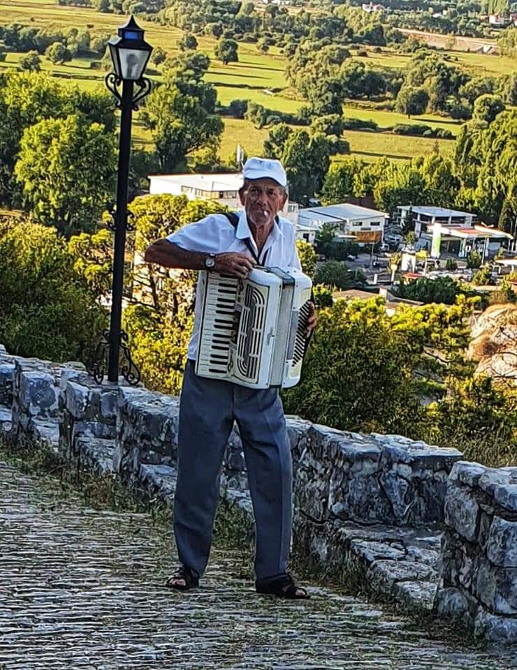 accordian player in albania