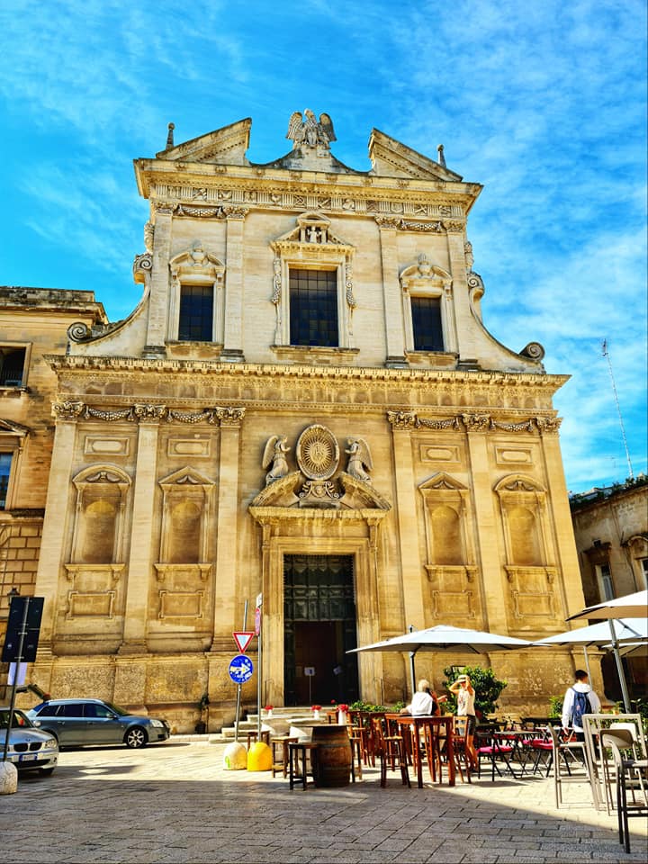 old church and blue sky - lecce