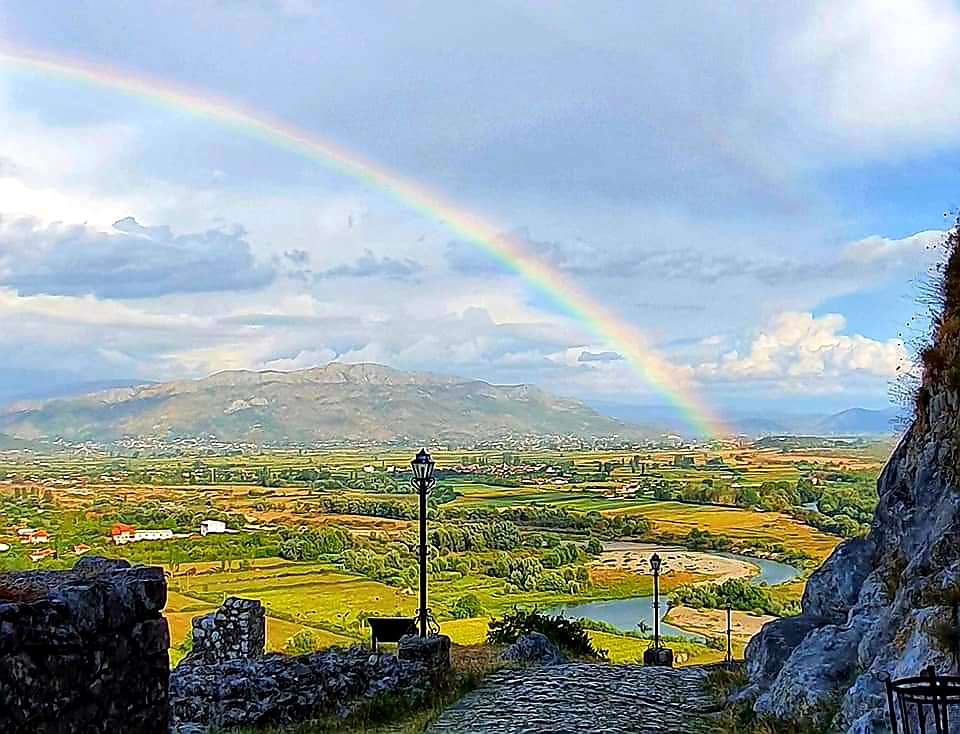 rainbow over rozafa fortress
