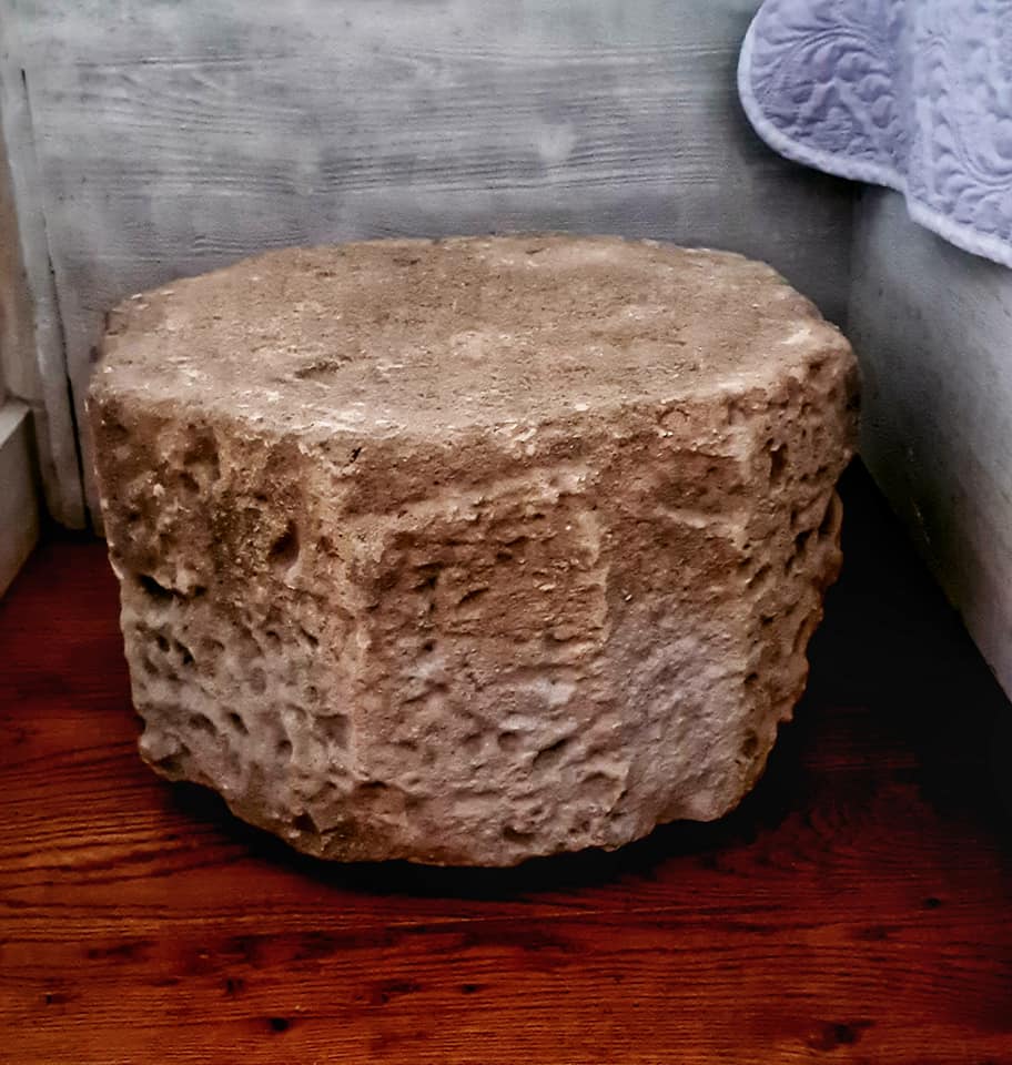 stone bedside table