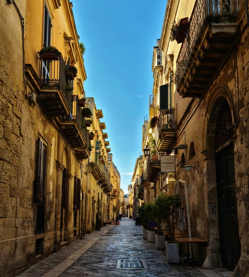 street in lecce old town