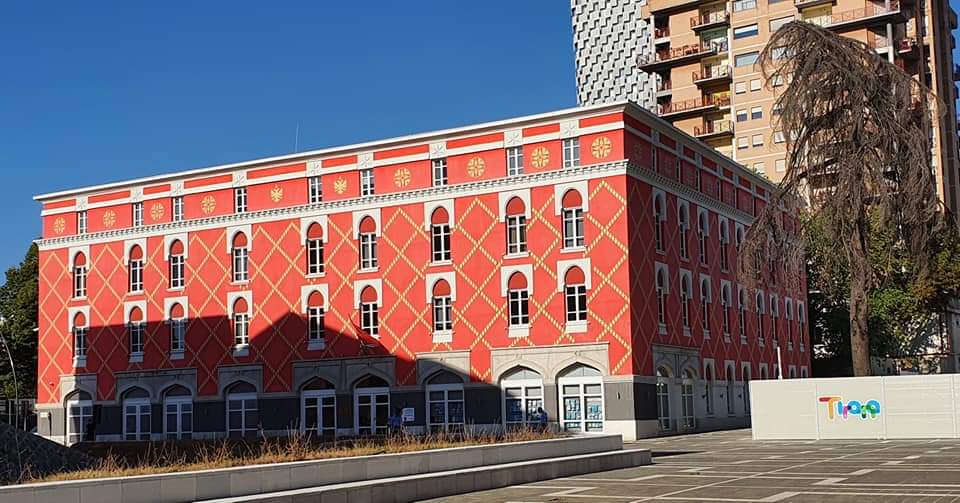 tirana - red building
