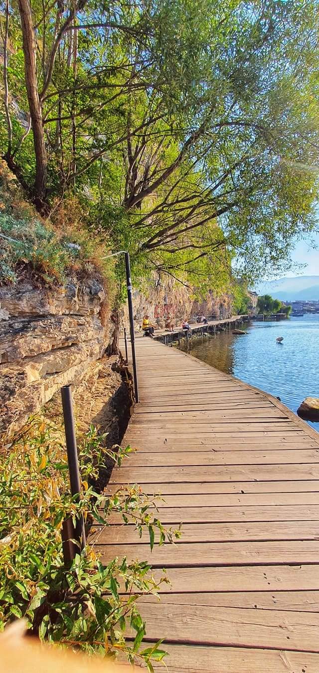 boardwalk to church