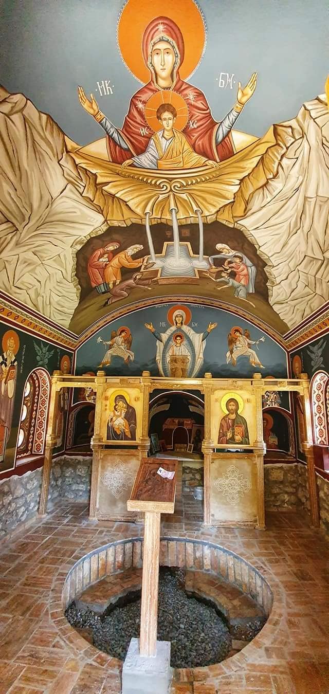 church next to springs