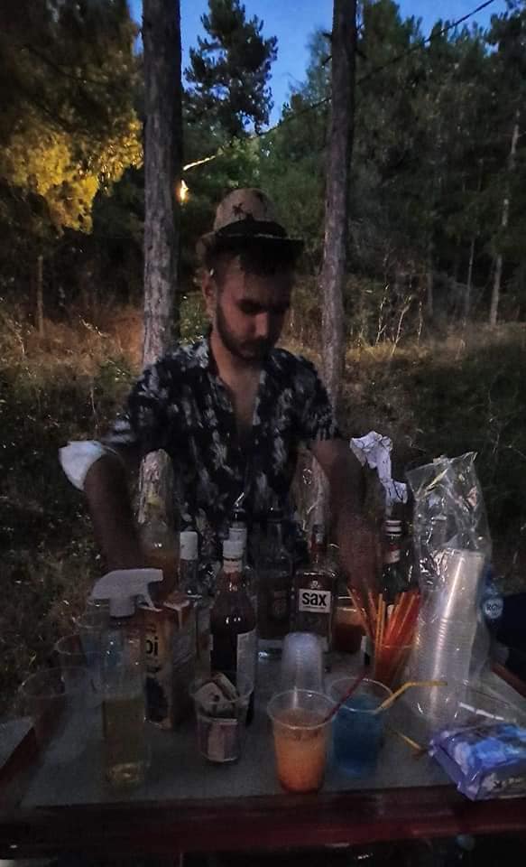 cocktail bar in forest