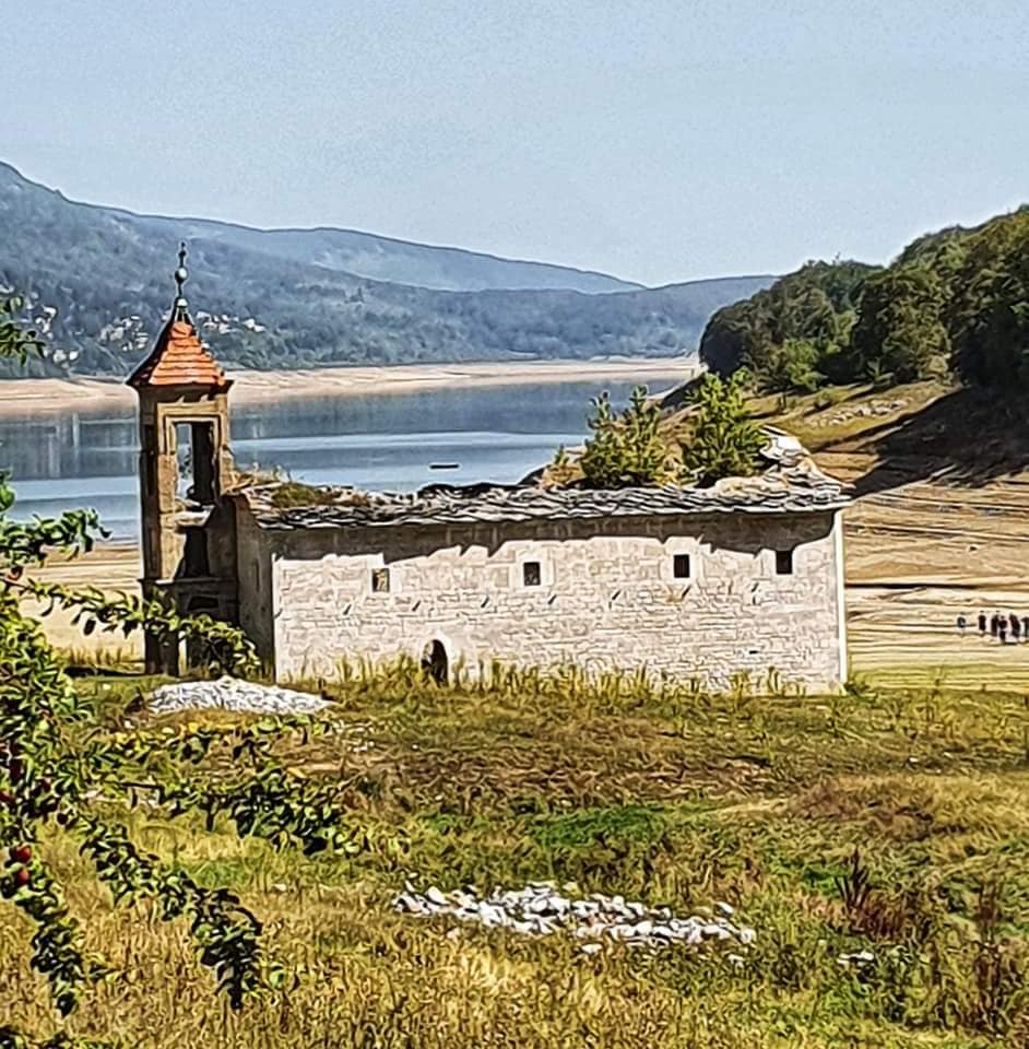 flooded church mavrovo