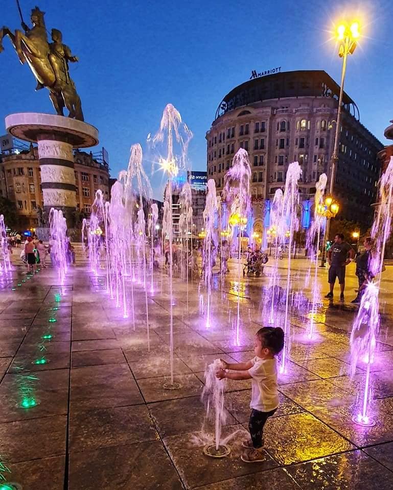 fountains skopje square