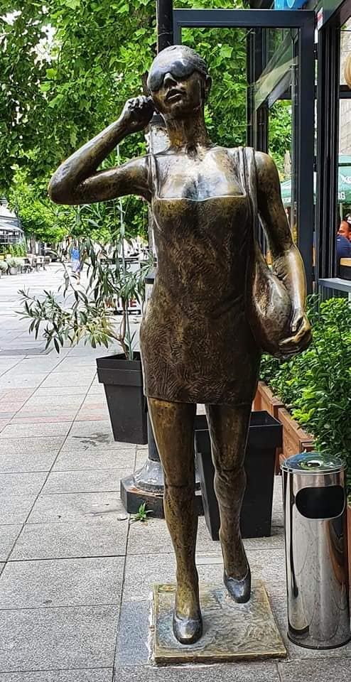 modern statue skopje