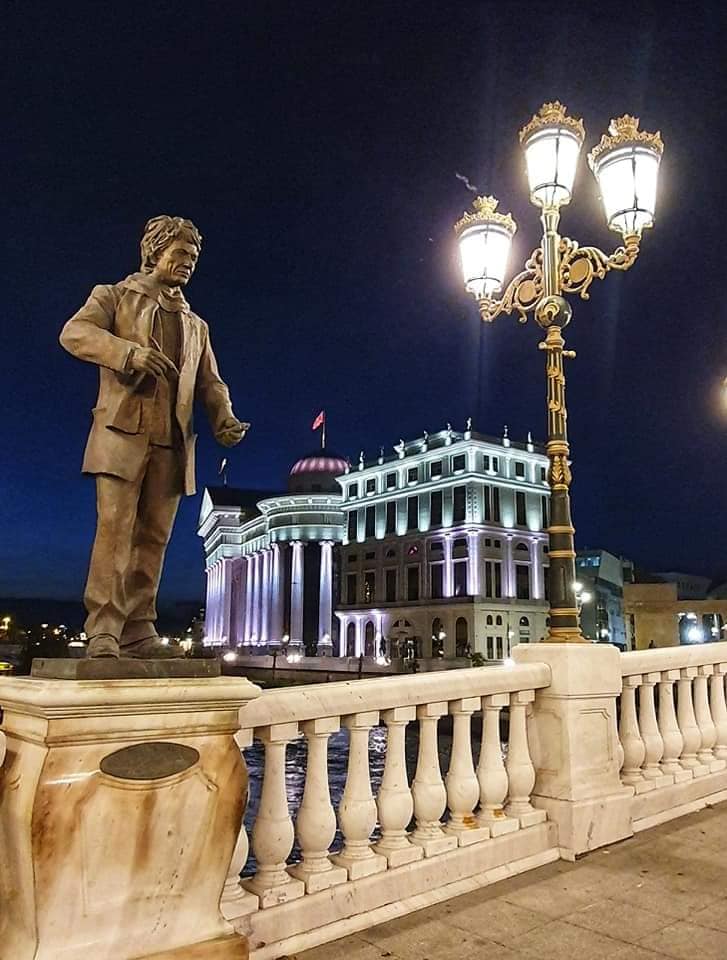 skopje by night