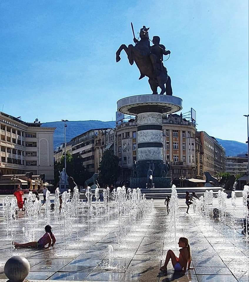 travels in macedonia - statue alexander the great