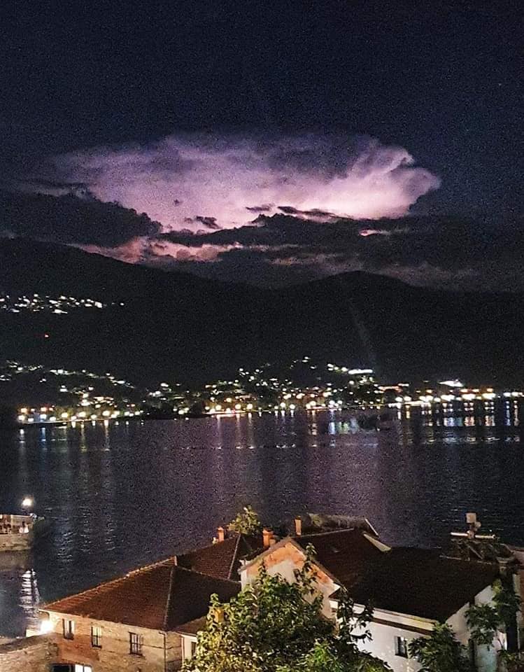 storm over lake ohrid