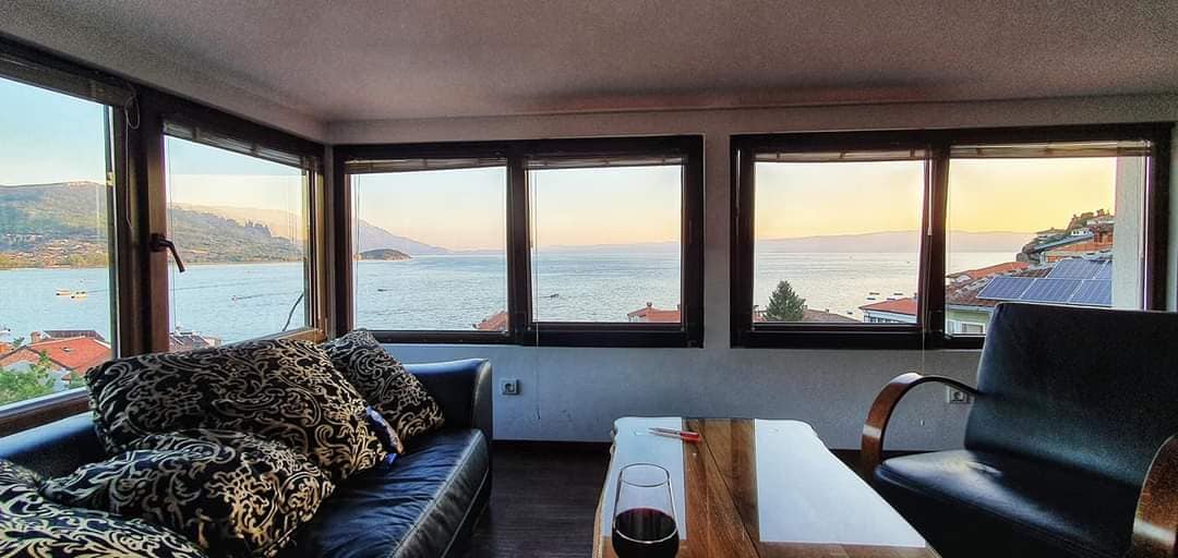 view of lake from apartment