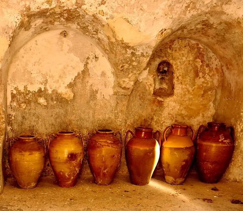 wine amphoras at fortress